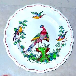 Copeland Spode Chelsea Bird Dinner Plate 10.5” Thin Red Line Vintage 3 Available